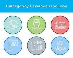 Notfall Dienstleistungen Vektor Symbol einstellen