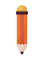 orangefarbenes Bleistiftdesign vektor