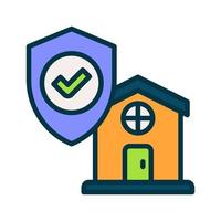 Versicherung Zuhause Symbol zum Ihre Webseite, Handy, Mobiltelefon, Präsentation, und Logo Design. vektor