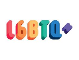 lgbtq Beschriftung Design vektor