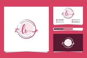 Initiale lr feminin Logo Sammlungen und Geschäft Karte Templat Prämie Vektor