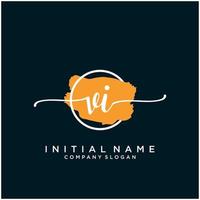 Initiale vi feminin Logo Sammlungen Vorlage. Handschrift Logo von Initiale Unterschrift, Hochzeit, Mode, Schmuck, Boutique, Blumen- und botanisch mit kreativ Vorlage zum irgendein Unternehmen oder Geschäft. vektor