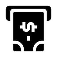 Geldautomat Maschine Symbol zum Ihre Webseite, Handy, Mobiltelefon, Präsentation, und Logo Design. vektor