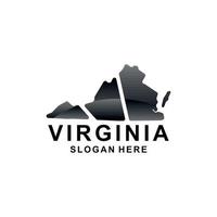Karte von Virginia Stadt geometrisch Design vektor