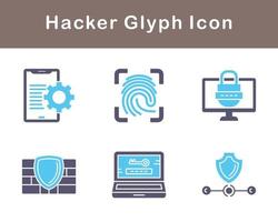 Hacker-Vektor-Icon-Set vektor