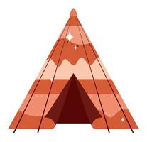 orange tält design vektor