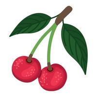 körsbär frukt design vektor