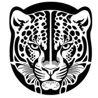 jaguarer huvud silhuett vektor