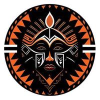 Maori Stil Stammes- Totem Loho vektor