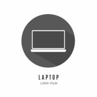 Laptop Symbol im Wohnung. Logo zum Geschäft. Lager Vektor. vektor