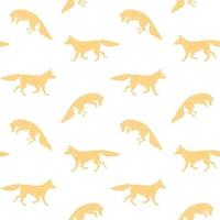Vektor nahtlos Muster von Gekritzel Orange Fuchs