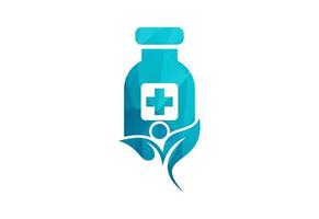 niedrig poly und Gesundheit Pflege, medizinisch Flasche Logo Design, Vektor Design Vorlage