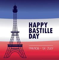 Bastille-Tageskartell vektor