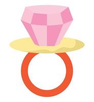 godis rosa diamant ringa vektor