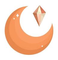 orange måne design vektor