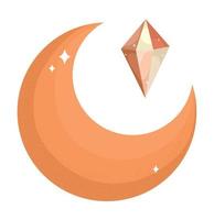 Orange Mond Design vektor