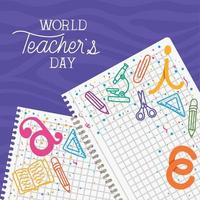 Welt Lehrer Tag Poster vektor