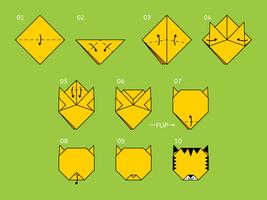 Fantastische Origami Tier Vektoren