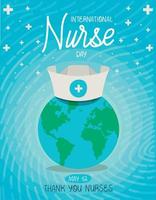 Internationale Krankenpfleger-Tageskarte vektor