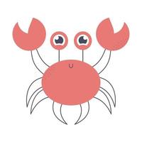 söt krabba design vektor