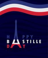 Bastille-Tagesplakat vektor