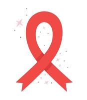 värld AIDS dag band med gnistor vektor