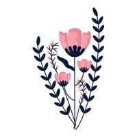 Rosa Blumen Strauß vektor