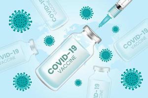 coronavirusvaccinvektor bakgrund vektor