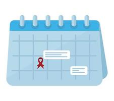Kalender mit hiv Tag vektor