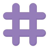 lila Hashtag Symbol vektor