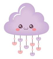 kawaii Wolke Handy, Mobiltelefon vektor