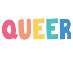 queer Beschriftung deisgn vektor