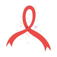 röd värld AIDS dag band vektor