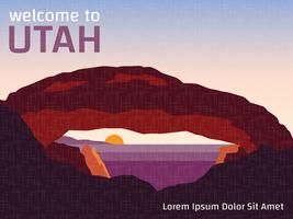 Utah-Nationalpark-Weinlese-Plakat vektor