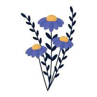 lila Blumen Strauß vektor