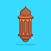 niedliche Laterne muslimische Symbolillustration vektor