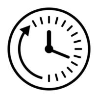 Uhr Countdown Symbol im eben Stil. Zeit Chronometer Vektor Illustration auf Weiß isoliert Hintergrund. Uhr Geschäft Konzept.