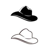 Cowboy-Hut-Icon-Vektor-Set. west illustration zeichensammlung. Texas-Symbol oder Logo. vektor