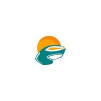 ein Logo zum ein Strand Verein genannt Hai vektor
