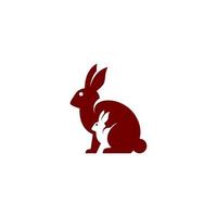 Hase Logo mit das Titel'Logo zum ein Unternehmen namens Kaninchen' vektor