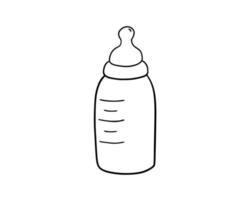 klotter bebis mjölk flaska ikon. hand dragen ikon vektor
