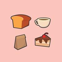 Bäckerei und Kaffee Vektor Illustration Design