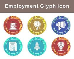 Beschäftigung Vektor Symbol einstellen