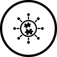 Puzzle einzigartig Vektor Symbol