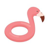 rosafarbener Flamingoschwimmer vektor