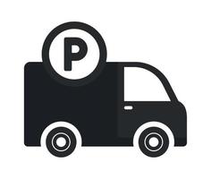 LKW Parkplatz Symbol vektor