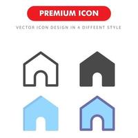 hem ikon pack isolerad på vit bakgrund. för din webbdesign, logotyp, app, ui. vektorgrafikillustration och redigerbar stroke. eps 10. vektor