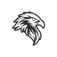 ein Logo mit ein Adler mit schwarz und Weiß Farbtöne. vektor