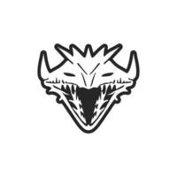 ein Vektor Krokodil Logo im schwarz und Weiß.
