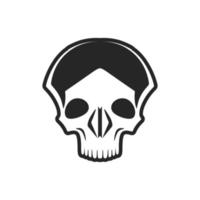 ein Logo mit ein schwarz und Weiß Schädel im Vektor bilden